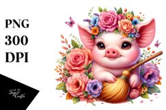 Vibrant Drawing Baby Pig | Clipart Product Image 3
