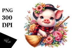 Vibrant Drawing Baby Pig | Clipart Product Image 3