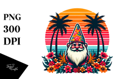 Retro Tropical Gnome Sunset, 20 oz Tumbler Product Image 1