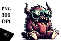 Aggressive Monster with Oversized Sunglasses PNG Product Image 1