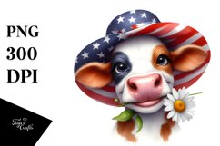 Funny Daisy Highland Cow Clipart Product Image 3