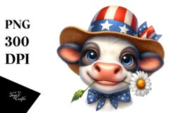 Sun Hat Cow Clipart Product Image 1