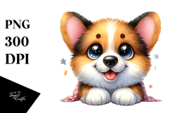 Cute Cartoon Pembroke Welsh Corgi PNG Product Image 1