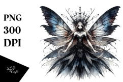 Detailed Gothic Fairy Watercolor PNG Product Image 1
