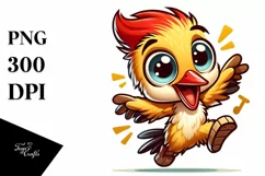 Colorful Baby Woodpecker Dancing Clipart Product Image 1