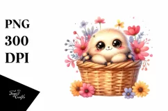 Colorful Baby Spider Basket | Sublimation | Clipart Product Image 1