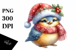 Cute Baby Bird for Christmas PNG Product Image 3