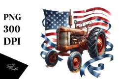 Watercolor Vintage Rusty Tractor, 20 oz Tumbler Product Image 1