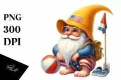 Whimsical Gnome in Yellow Beach Wear Product Image 1