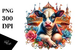 Colorful Cow Renaissance Fair PNG Product Image 1