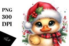 Cute Baby Duck Dressed for Christmas Product Image 1