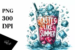 Icy Cold Drink Tastes Like Summer PNG Product Image 1