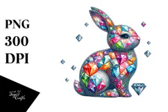 Bunny Made of Diamonds, Transparent PNG Product Image 1