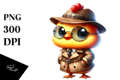 Quirky Baby Chicken PNG Product Image 1