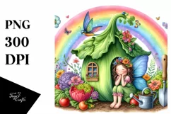 Illustration of Fairy House with Large Vegetable and Product Image 3