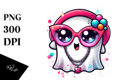 Glam Ghost in Watercolor, Transparent PNG Product Image 1