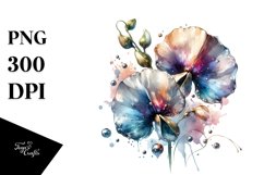 Abstract Sweet Pea Stained | Clipart Product Image 1