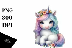Cute Baby Unicorn PNG Product Image 3