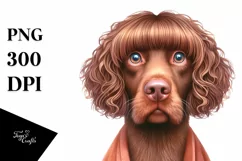 Chesapeake Bay Retriever Funny Haircut | Clipart Product Image 3