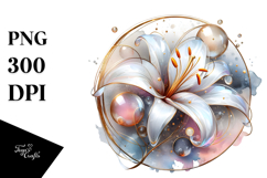 Abstract Glossy Lily, PNG Product Image 1