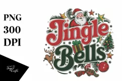 Retro Jingle Bells Christmas Png Product Image 1