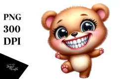 Baby Bear Big Eyes Standing | Clipart Product Image 1