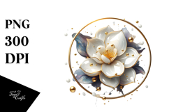 Abstract Glossy Gardenia, Transparent PNG Product Image 1