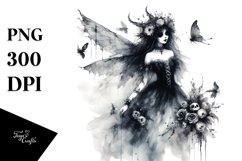 Washed Watercolor Gothic Fairy Product Image 1