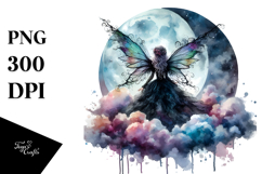 Gothic Fairy on a Cloud, Creative View from Back Product Image 1