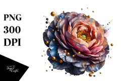 Shiny Golden Watercolor Abstract | Clipart Product Image 3