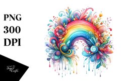 Colorful Wimsicall Vibrant Ranbow | Sublimation Clipart Product Image 3