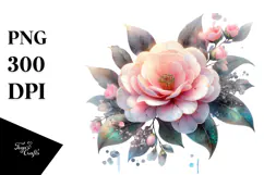 like Camellia with Metallic Insertions, PNG Product Image 1