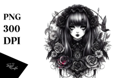 Detailed Gothic Girl PNG Product Image 1