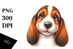 Cute Basset Hound PNG Product Image 1