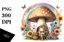 Fairy House Rainbow Scene | Clipart Product Image 1