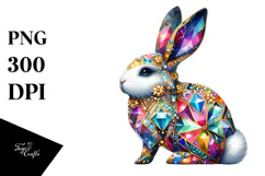 Bunny Made of Diamonds, Transparent PNG Product Image 1