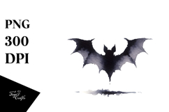 Simple BAT Watercolor Design, High-Res PNG Product Image 1