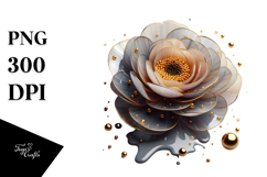 Abstract Glossy Ranunculus PNG Product Image 1
