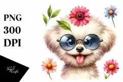Bichpoo Sunglasses Excited Goofy Teeth | Clipart Product Image 3