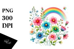 Cute Rainbow Watercolor Design Product Image 1