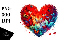 Butterfly Heart PNG Product Image 1
