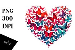 Butterfly Heart PNG Product Image 1
