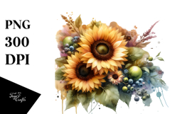 Washed Sunflowers PNG Product Image 1