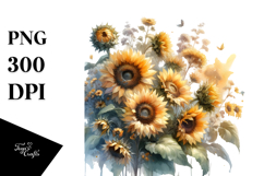 Washed Sunflowers PNG Product Image 1