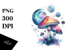 Colorful Magical Celestial Mushroom | Clipart Product Image 3
