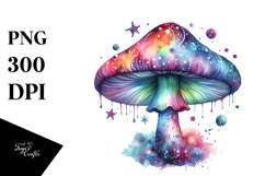Colorful Magical Celestial Mushroom | Clipart Product Image 3