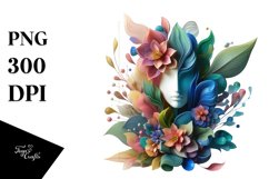 Abstract Vibrant Flowers PNG Product Image 1