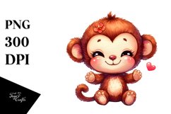 Vibrant Colorful Brownish Sewed Plush Monkey | Sublimation | Product Image 3