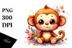 Vibrant Colorful Brownish Sewed Plush Monkey | Sublimation | Product Image 3