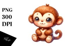 Vibrant Colorful Brownish Sewed Plush Monkey | Sublimation | Product Image 3